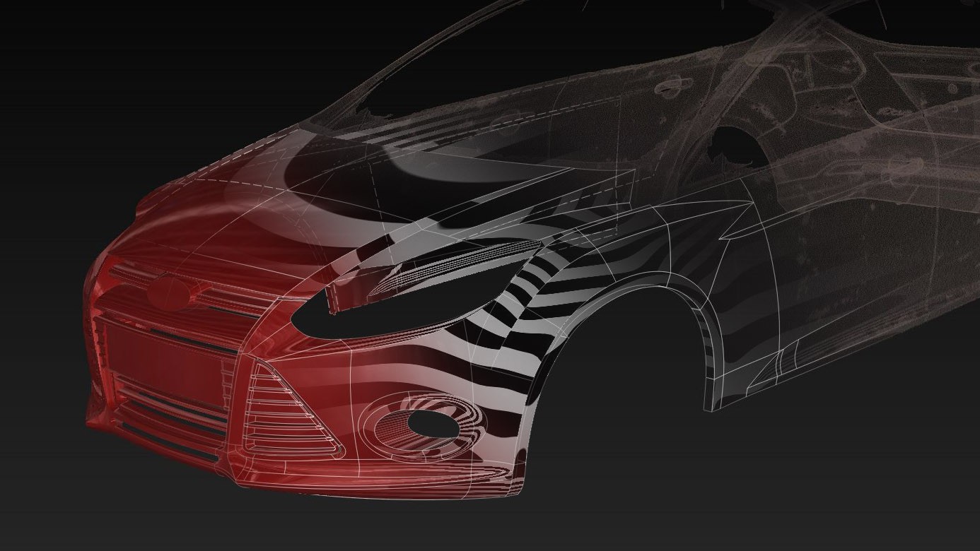 汽車造型外觀設計3D正向A級曲面