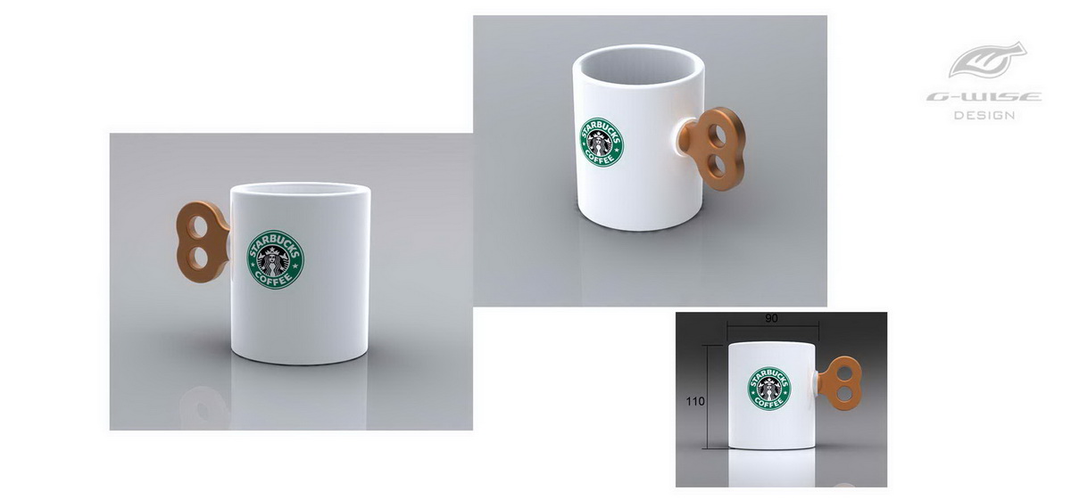 上緊發條馬克杯設計